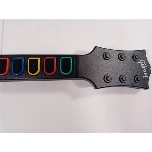 TESTED! Wii Guitar Hero Gibson Les Paul White Wireless Guitar w/ Strap & Game - Picture 3 of 10